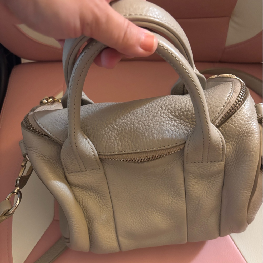 Alexander Wang Pebbles Lambskin Small Rockie Camel Rose Gold Hardware Bag